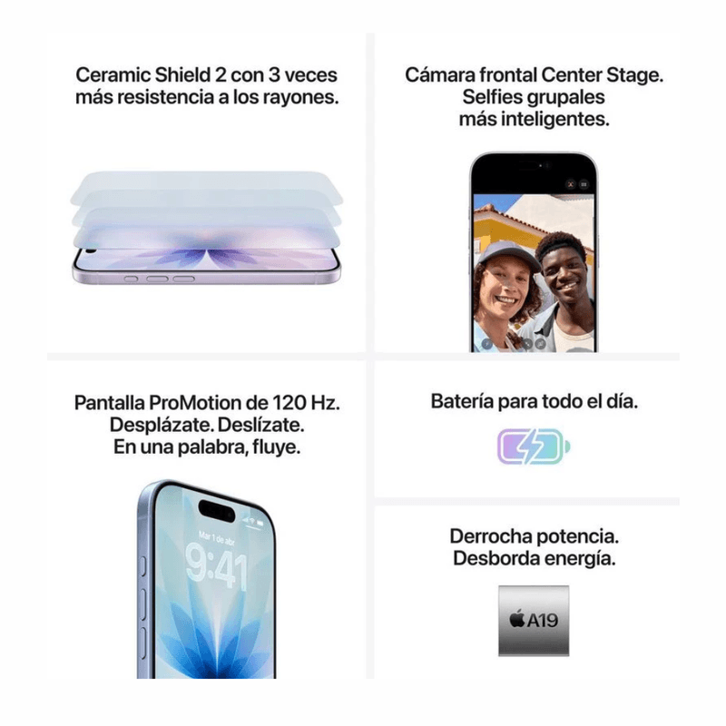 Apple iPhone 17 256GB Negro eSIM iOS chip A19