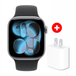 Apple Watch Series 11 46mm GPS Space Gray y cargador 20W