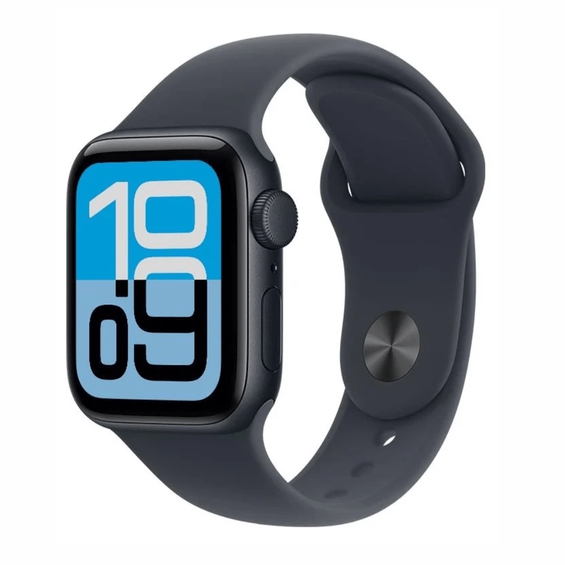 Apple Watch SE 3 40mm GPS 64GB S/M watchOS 26 Midnight lateral