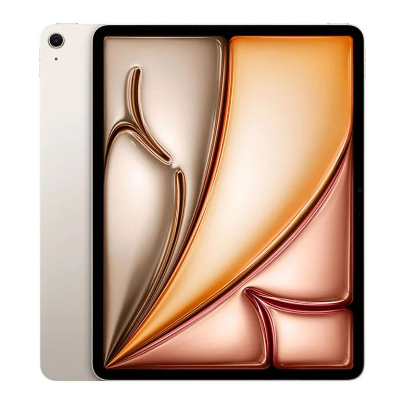 iPad Air 11 pulgadas M4 128GB color starlight frontal y dorsal