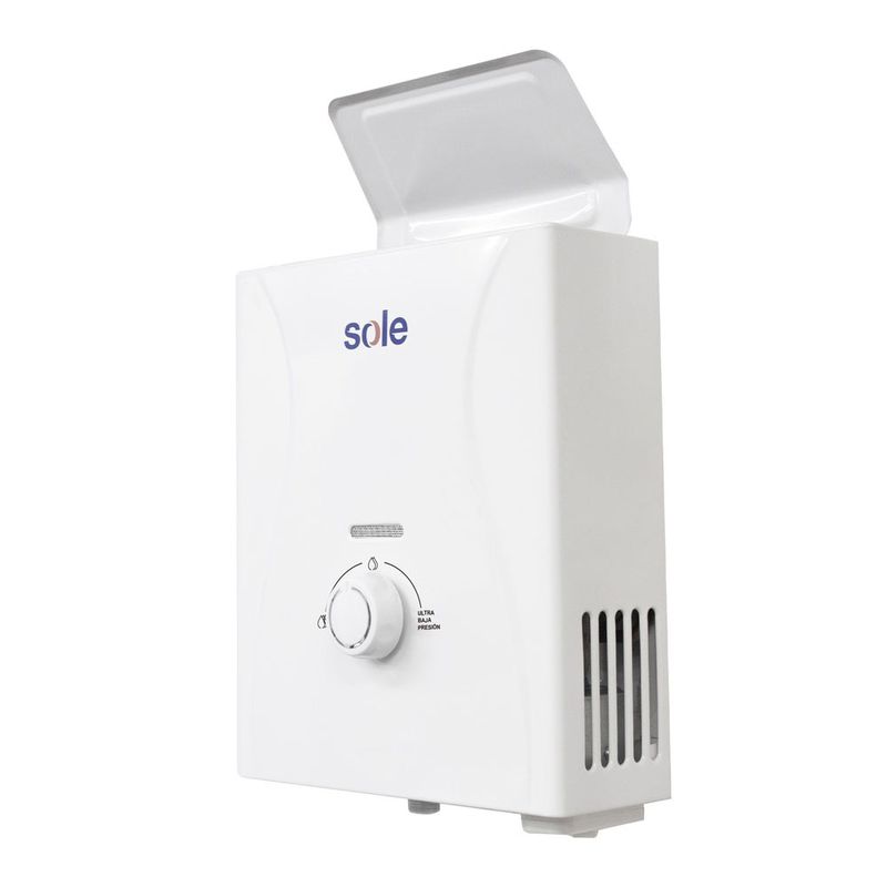 Calentador Sole Control Total 5.5L GN pantalla LED blanco frontal oblicuo