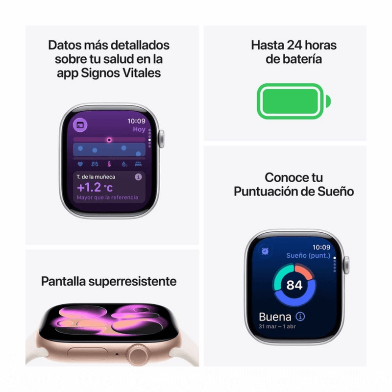 Apple Watch series 11 46 mm GPS 64GB chip S10 gris espacial 24 horas de batería