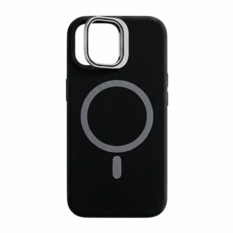 Case iBox iPhone 15 soft line MagSafe negro diseño camaras