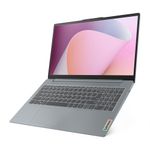 Laptop Lenovo IdeaPad Slim 3 Ryzen 5 8GB 512GB gris frontal oblicuo detalle