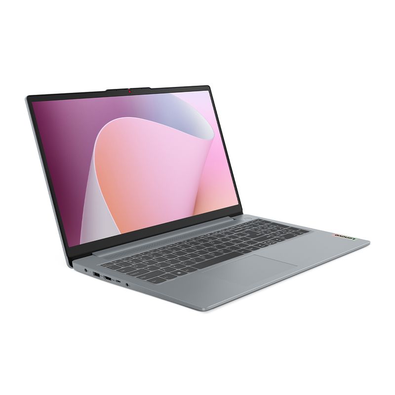 Laptop Lenovo IdeaPad Slim 3 Ryzen 5 16GB 512GB gris frontal oblicuo