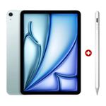 iPad Air 11" M4 128GB Blue frontal y dorsal con Pencil Universal