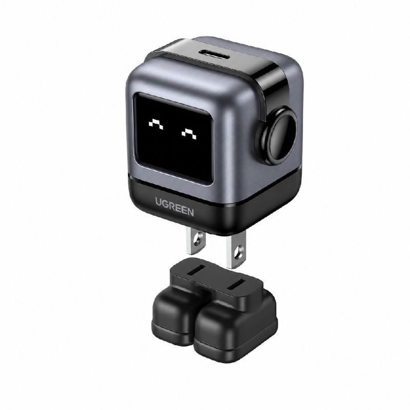 Cargador UGREEN Robot GaN USB-C 30W para iPhone Android frontal