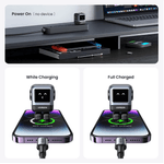 Cargador UGREEN Robot GaN USB-C 30W para iPhone Android frontal oblicuo beneficio