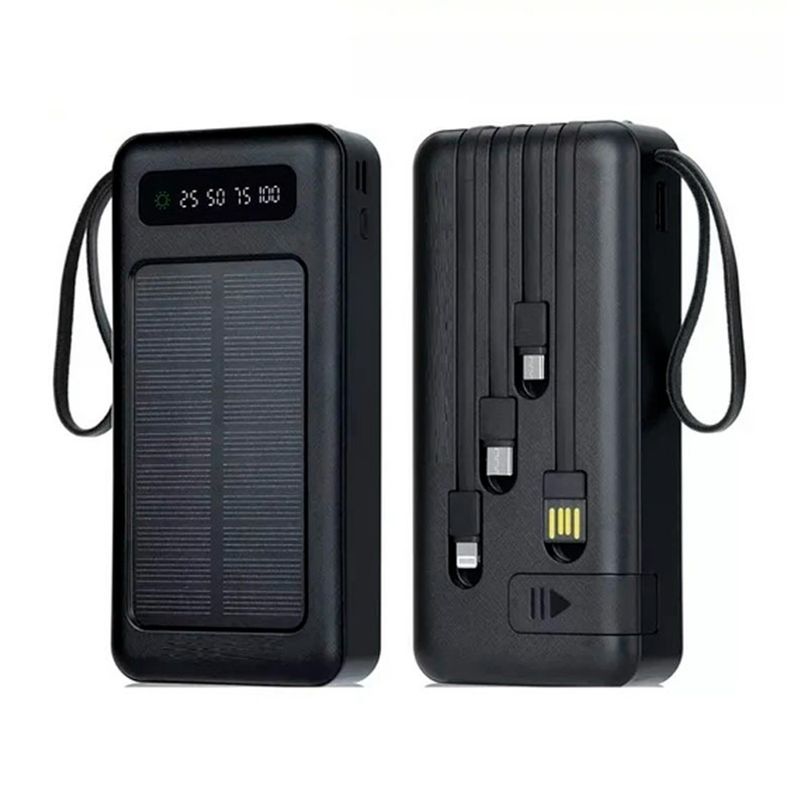 Cargador Portátil Demgel 15000mAh 4 Salidas Negro frontal dorsal