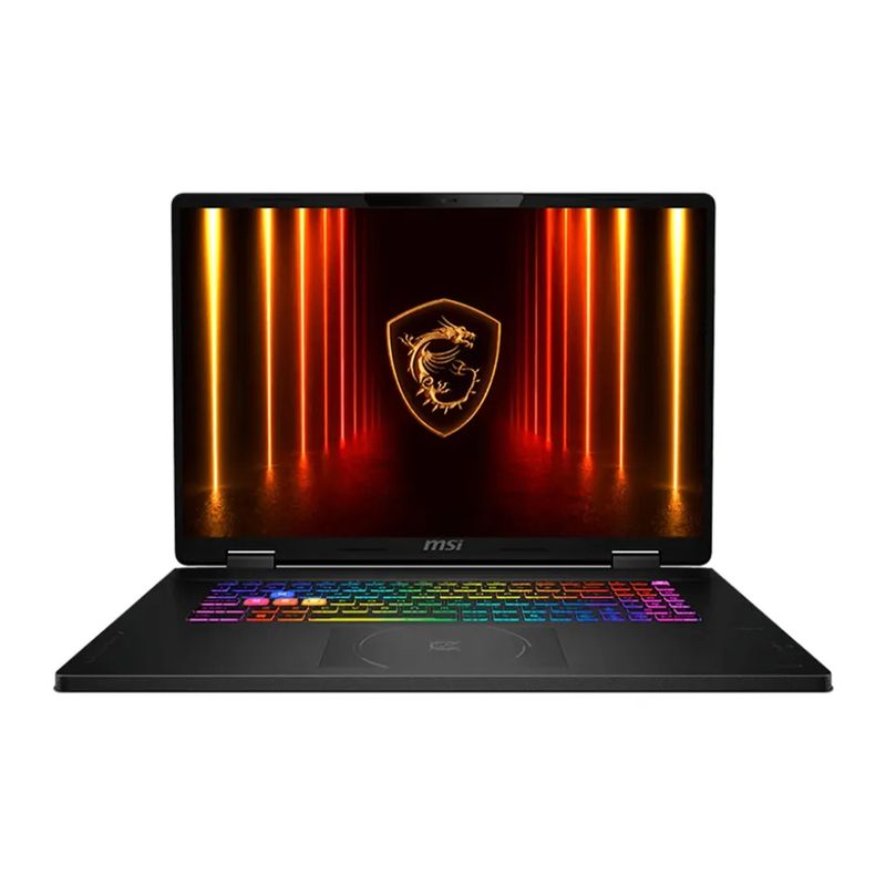 Laptop MSI Core Ultra 9 RTX 5070 32GB 1TB 18 frontal