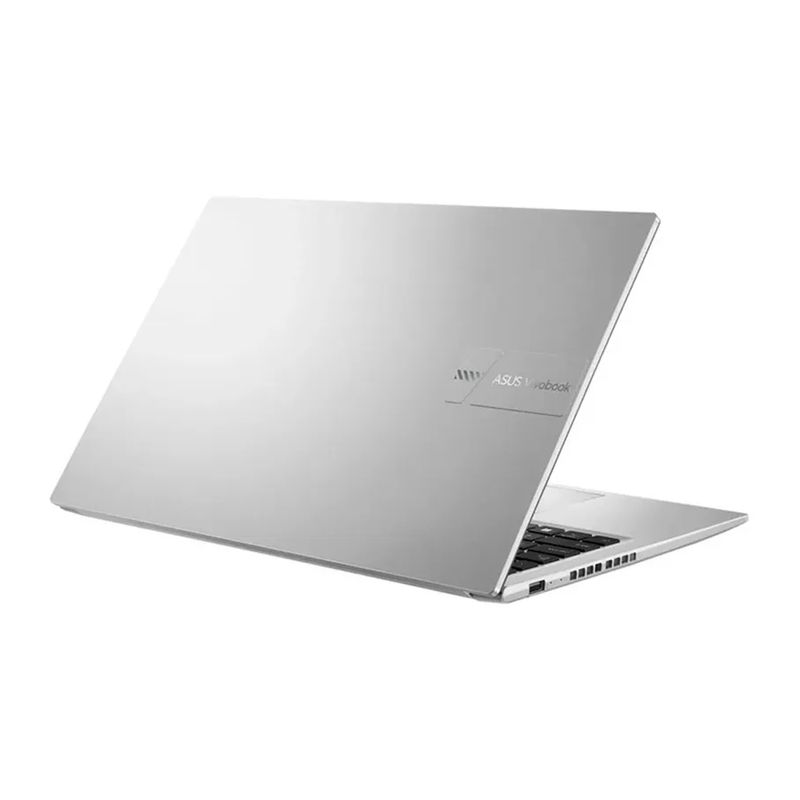 Laptop Asus Vivobook Ryzen 7 16GB 512GB silver dorsal oblicuo