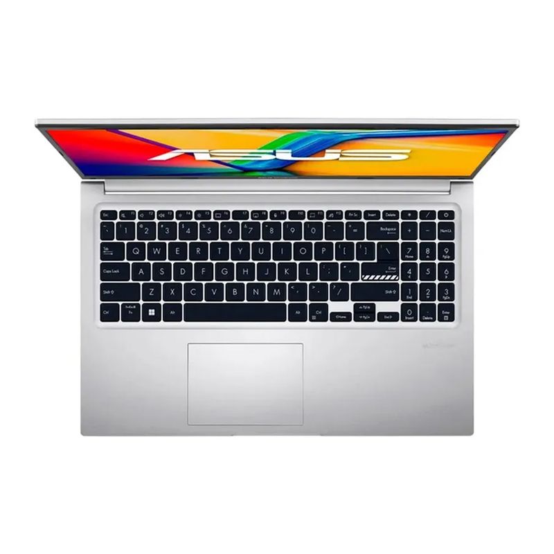 Laptop Asus Vivobook Ryzen 7 16GB 512GB silver superior teclado