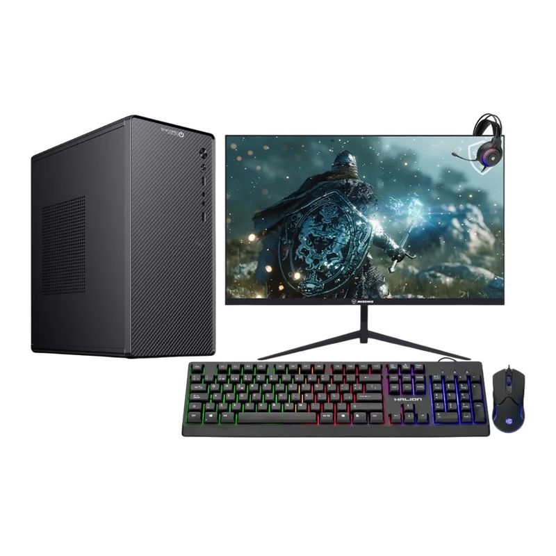 PC Enkore Ryzen 5 16GB 1TB + Monitor 24 FHD kit frontal