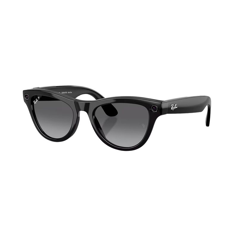 Lentes Ray-Ban Meta Skyler RW4014 con cámara y audio negro frontal oblicuo