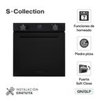Horno empotrable Sole Scollection Pure Black 73L pizza negro frontal beneficios