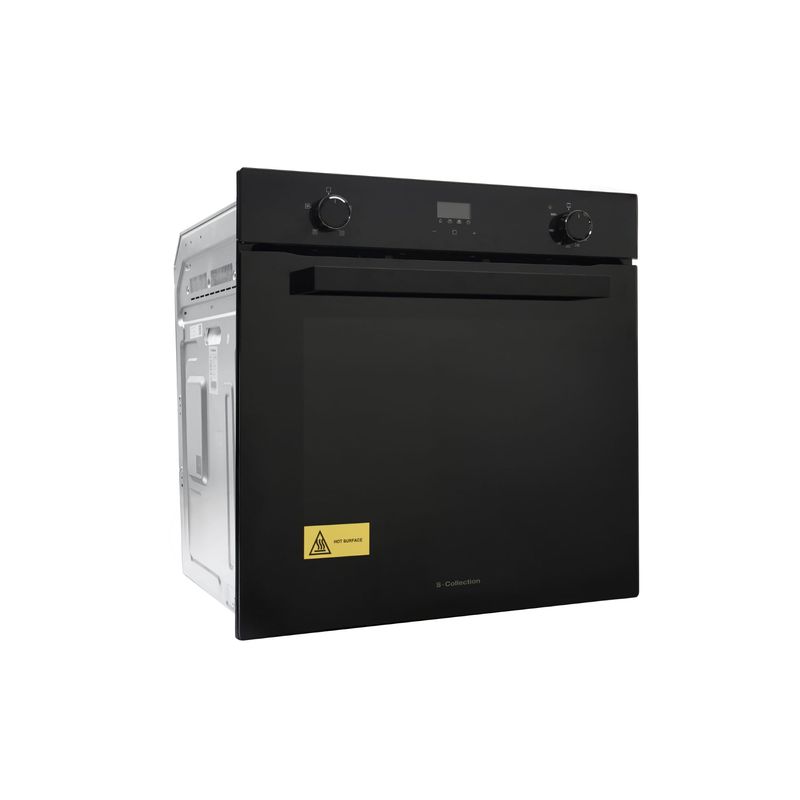 Horno empotrable Sole Scollection Pure Black 73L pizza negro frontal oblicuo