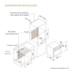 Horno empotrable Sole Scollection Pure Black 73L pizza negro características
