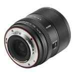 Lente Viltrox AF 75mm f/1.8 EVO E Sony APS-C dorsal oblicuo