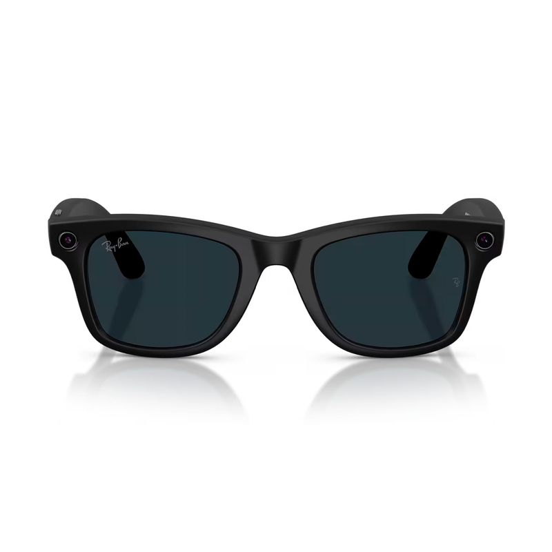 Lentes Ray-Ban Meta Wayfarer RW4012 Transitions negro mate oblicuo frontal color