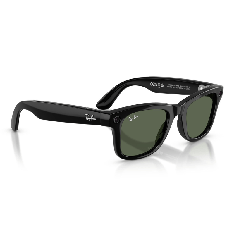 Lentes Ray-Ban Meta IA Wayfarer 0RW4012 negro frontal oblicuo