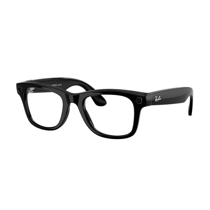 Lentes Ray-Ban Meta Wayfarer RW4012 cámara y Transitions diagonal