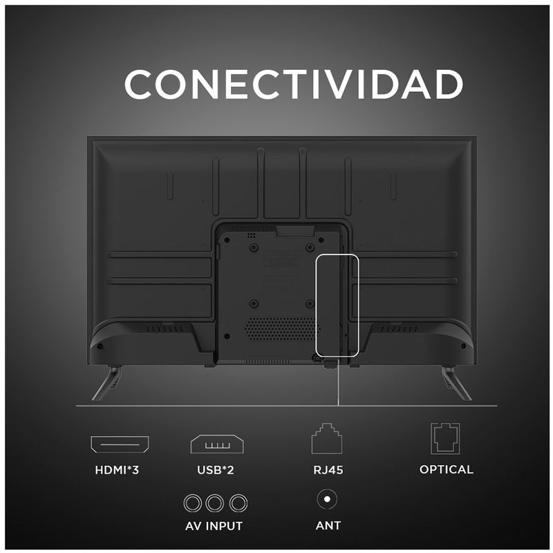Smart TV Caixun 32 HD LED Roku C32V1HR 2026 especificación