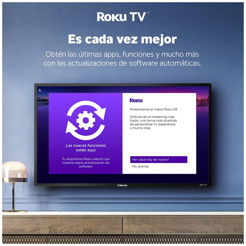 Smart TV Caixun 32 HD LED Roku C32V1HR 2026 especificación