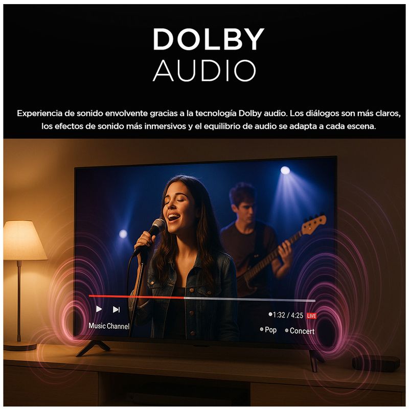 Smart TV Caixun 32 HD LED Roku C32V1HR 2026 especificación