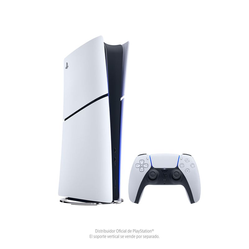 Consola PlayStation 5 Slim digital 825GB ASTRO BOT y GT7 frontal oblicuo