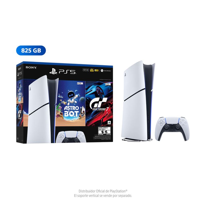 Consola PlayStation 5 Slim digital 825GB ASTRO BOT y GT7 frontal