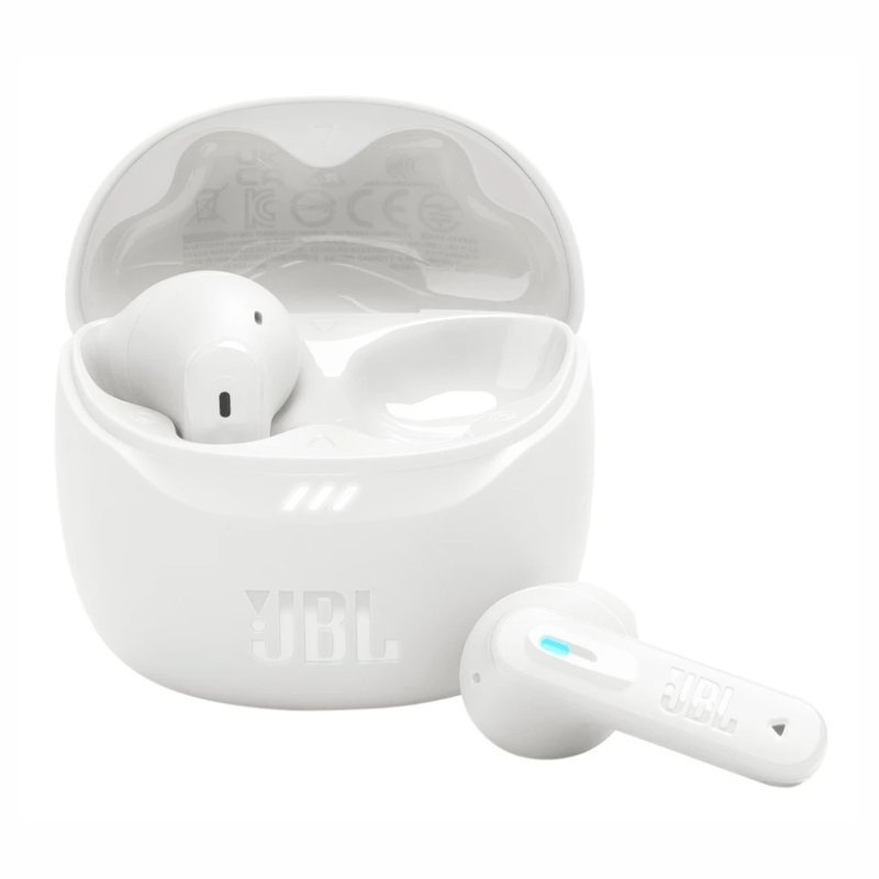 Audífonos Bluetooth JBL Tune Flex 2 TWS ANC IP54 48h blanco carga inalámbrica