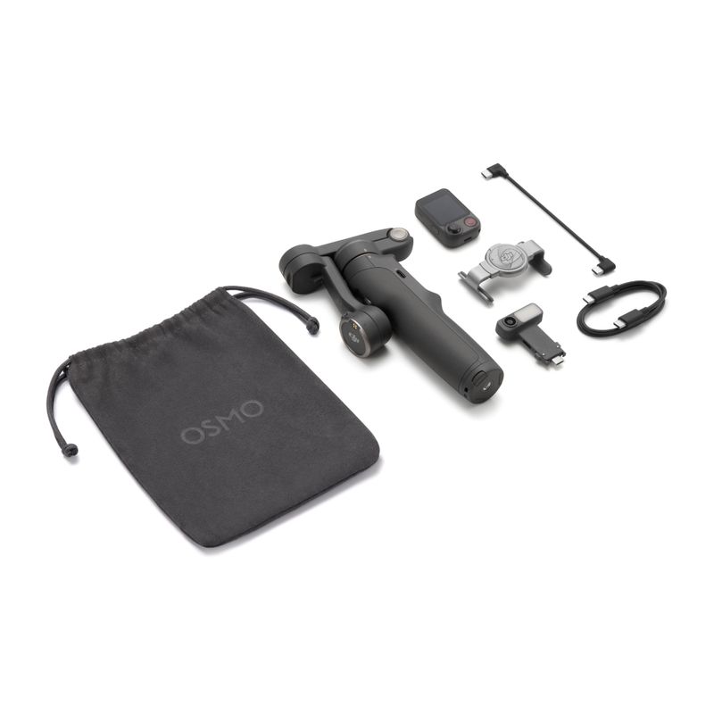 DJI Osmo Mobile 8P Advanced Tracking Combo 3 ejes gris lateral