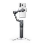 Estabilizador DJI Osmo Mobile 8P Standard Combo 3 ejes gris frontal dorsal