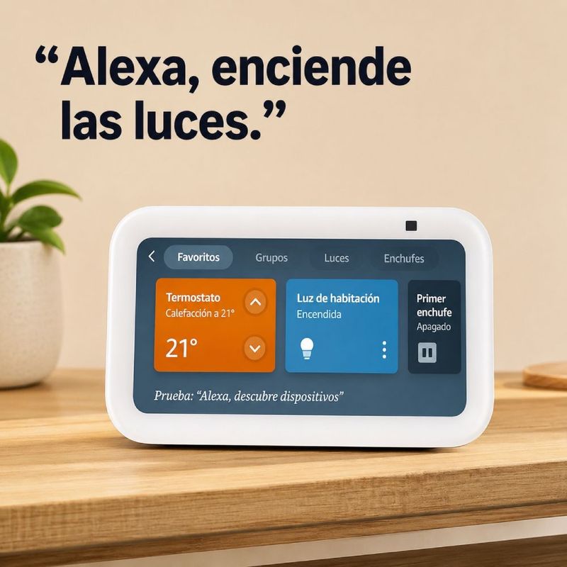 Parlante inteligente Amazon Echo Show 5 3era gen Alexa azul frontal beneficio