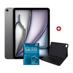 iPad Air 11 M4 128GB Space Gray frontal y dorsal con Keyboard y Mica