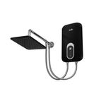 Rapiducha española Sole Temp-pro 7000W panel touch LED negro frontal oblicuo