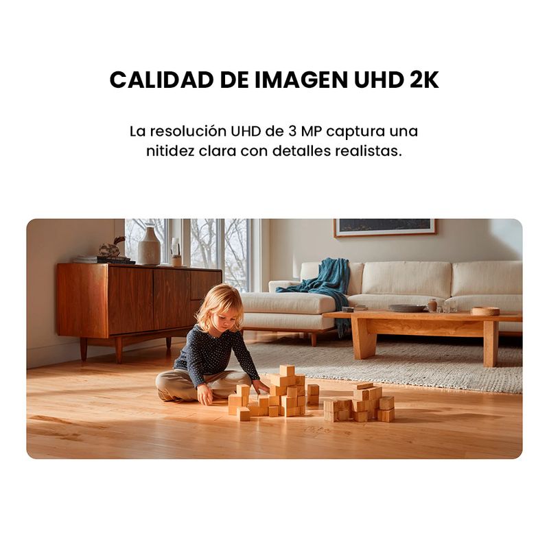 Cámara Xiaomi Smart Camera C302 2K 360 interior Wi-Fi blanca beneficios