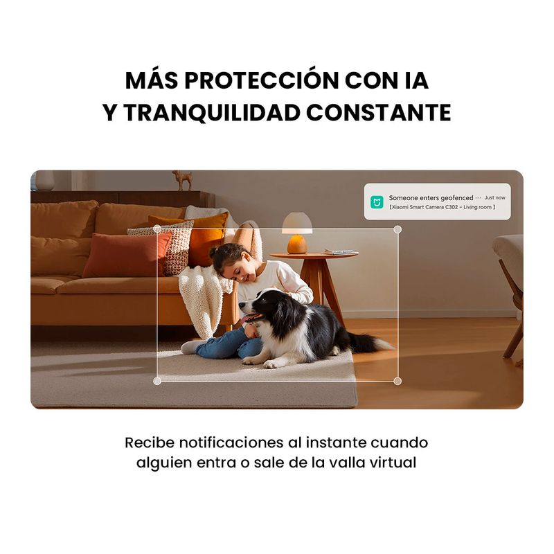 Cámara Xiaomi Smart Camera C302 2K 360 interior Wi-Fi blanca especificaciones
