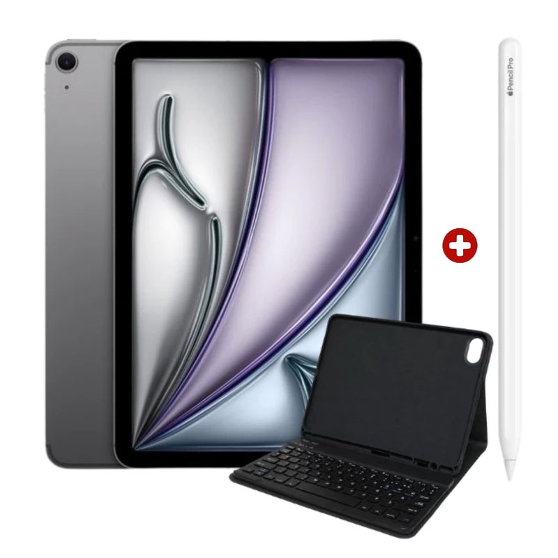 iPad Air 11 pulgadas M4 Space Gray frontal y dorsal