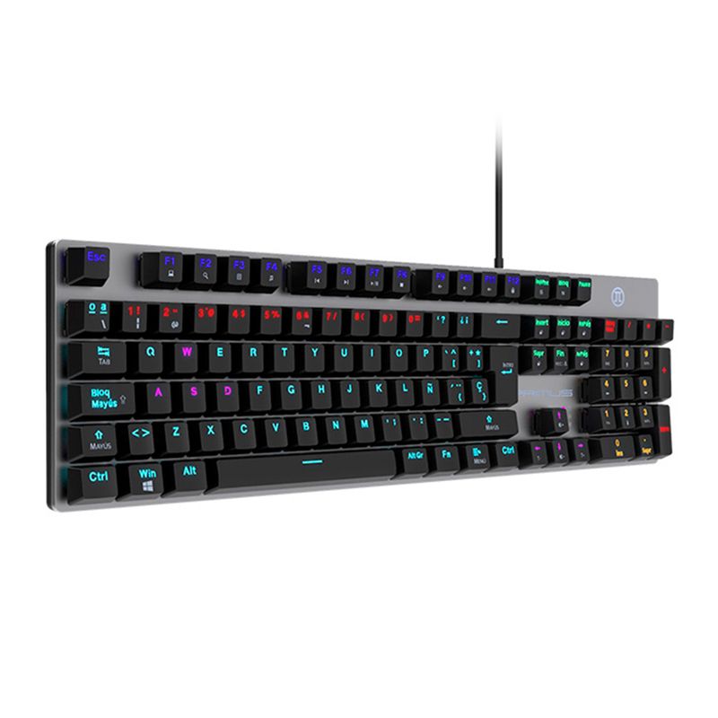 Teclado gamer Primus Ballista 90T mecanico RGB frontal oblicuo 2