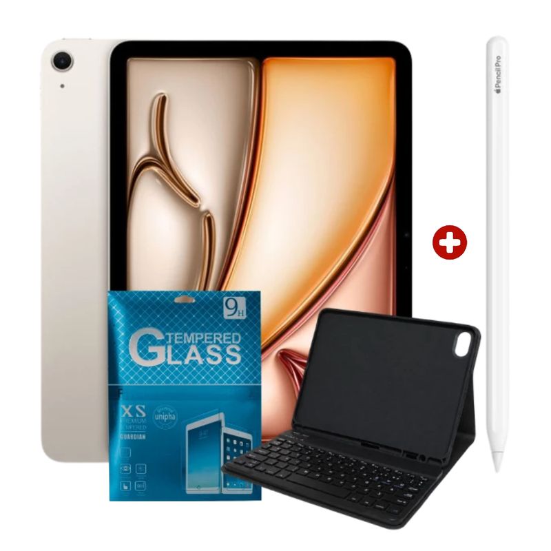 iPad Air 11 pulgadas M4 128GB Starlight frontal
