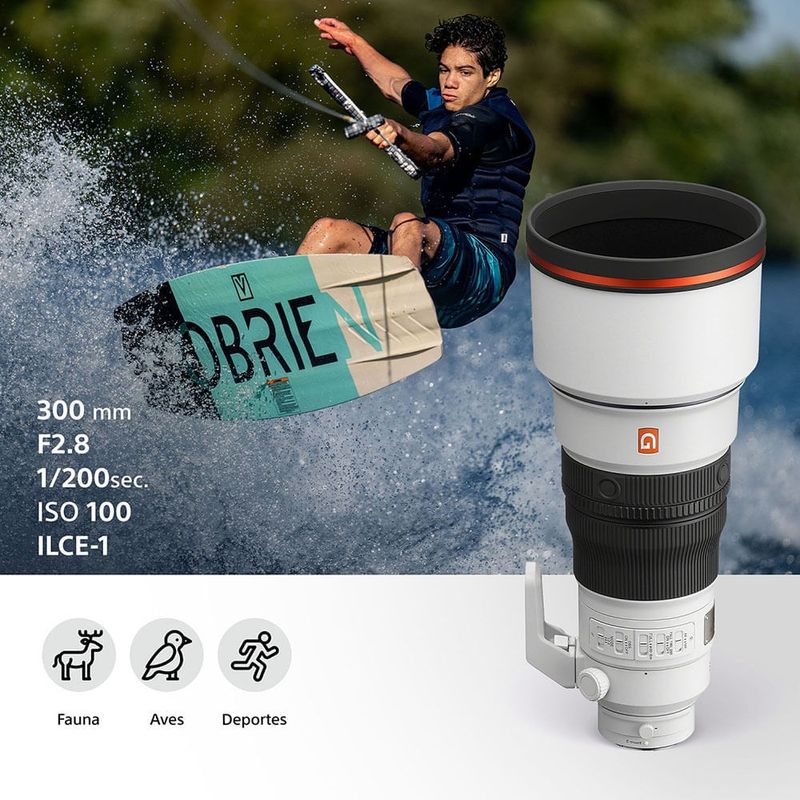 Lente Sony SEL300F28GM 300mm F2.8 Full Frame especificaciones