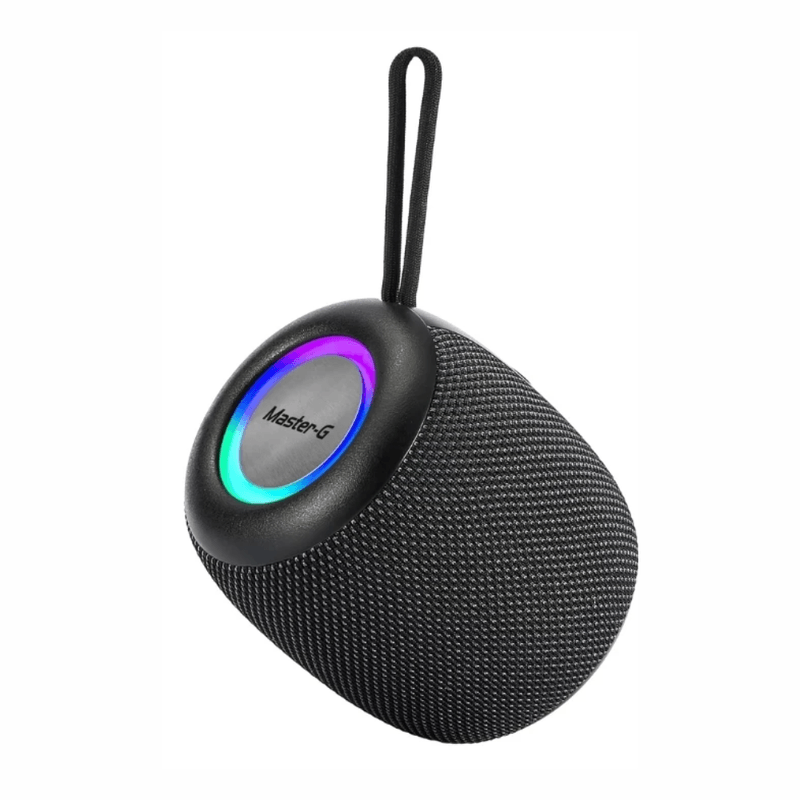 Parlante Bluetooth Master-G MGGRENADE 5W RMS TWS FM negro lateral