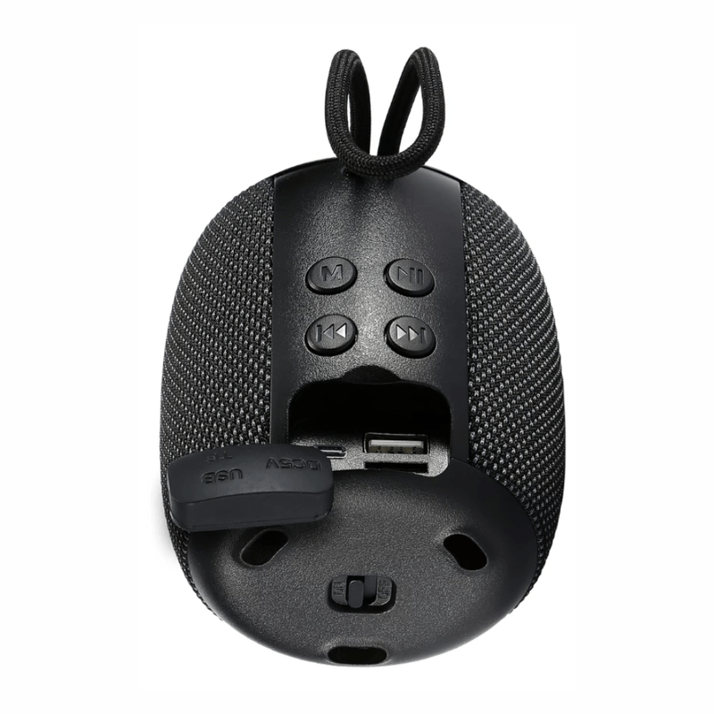 Parlante Bluetooth Master-G MGGRENADE 5W RMS TWS FM negro botones físicos