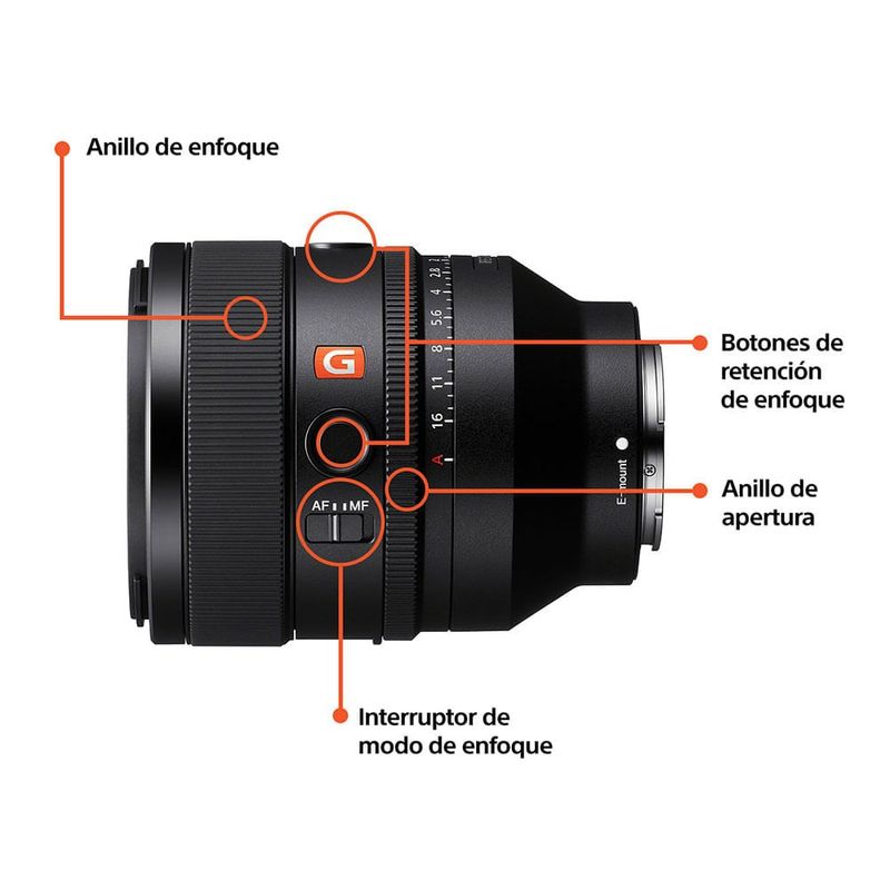 Lente Sony SEL50F12GM 50 mm F1.2 G Master Full Frame