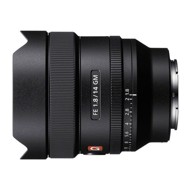 Lente Sony SEL14F18GM 14 mm F1.8 G Master Full Frame lateral