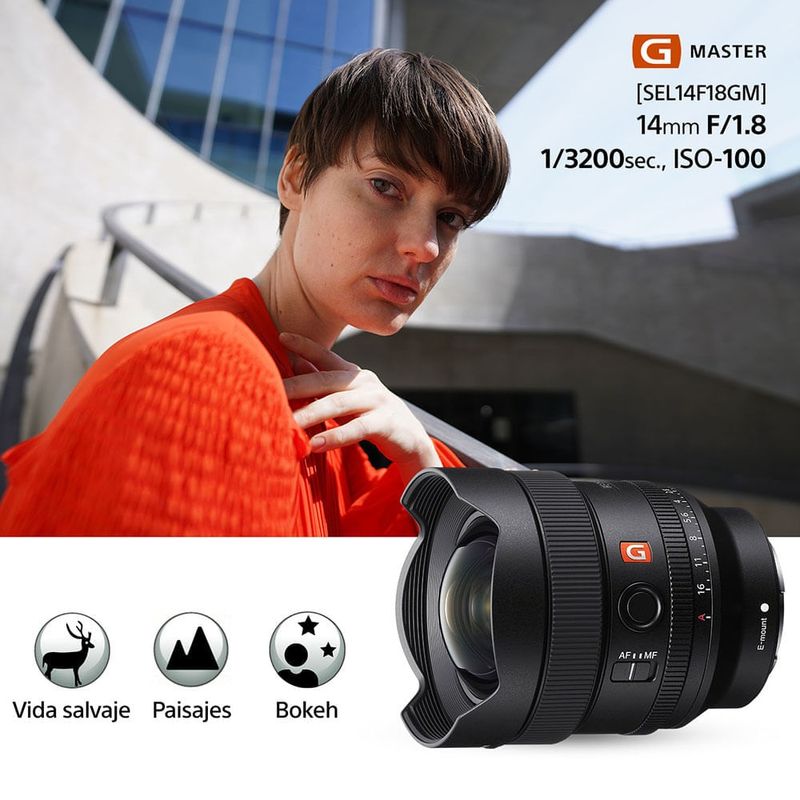 Lente Sony SEL14F18GM 14 mm F1.8 G Master Full Frame