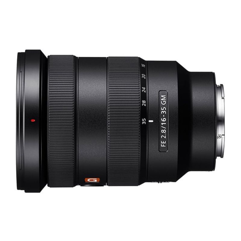 Lente Sony SEL1635GM 16-35 mm F2.8 G Master lateral