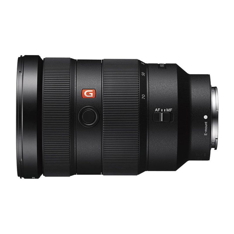 Lente Sony SEL2470GM 24-70 mm F2.8 G Master lateral