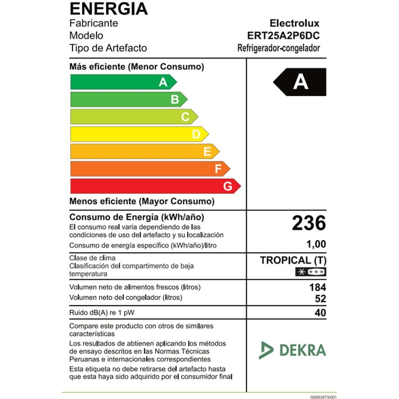 Refrigeradora Electrolux 236L negra No Frost con dispensador especificaciones